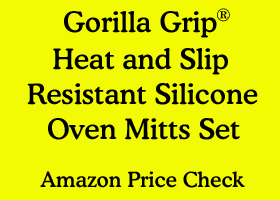 Gorilla Grip Heat and Slip Resistant Silicone Oven Mitts Set